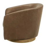 Oscy Swivel Chair - Tan Leather