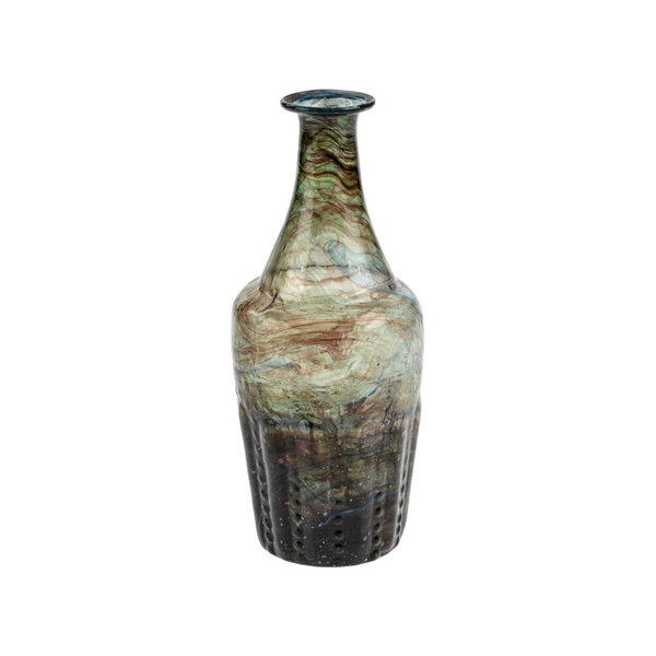 Recycled Glass Bottle Vase - Multi