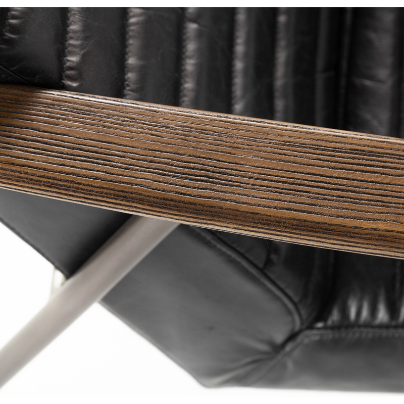 Grosjean Accent Chair - Black Leather