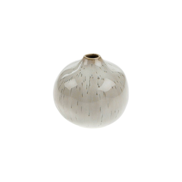Cobble Vase in Glazed White