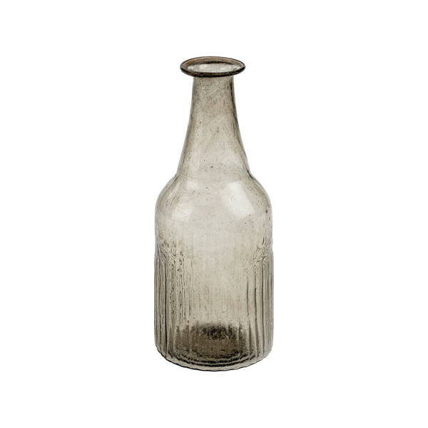 Recycled Glass Bottle Vase - Black