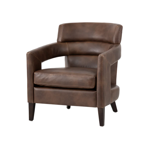 Bloor Lounge Chair in Havana Dark Brown