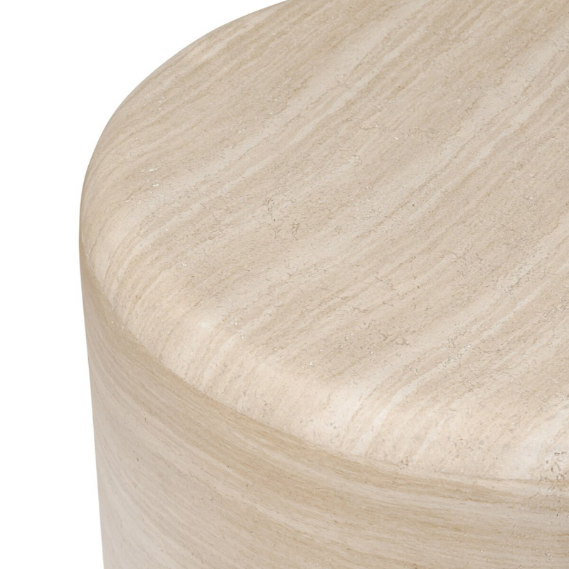 Venetia Outdoor End Table in Sand Striae