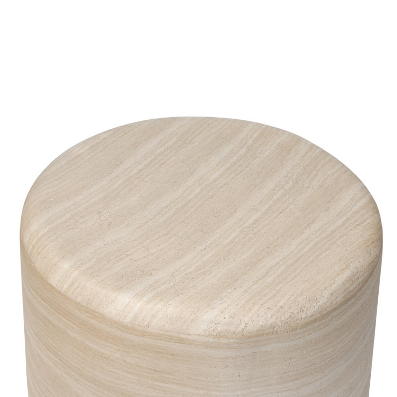 Venetia Outdoor End Table in Sand Striae