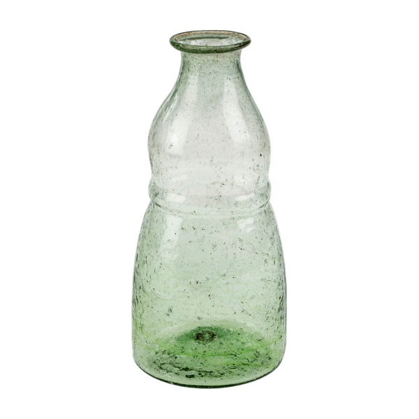 Recycled Glass Bottle Vase - Green
