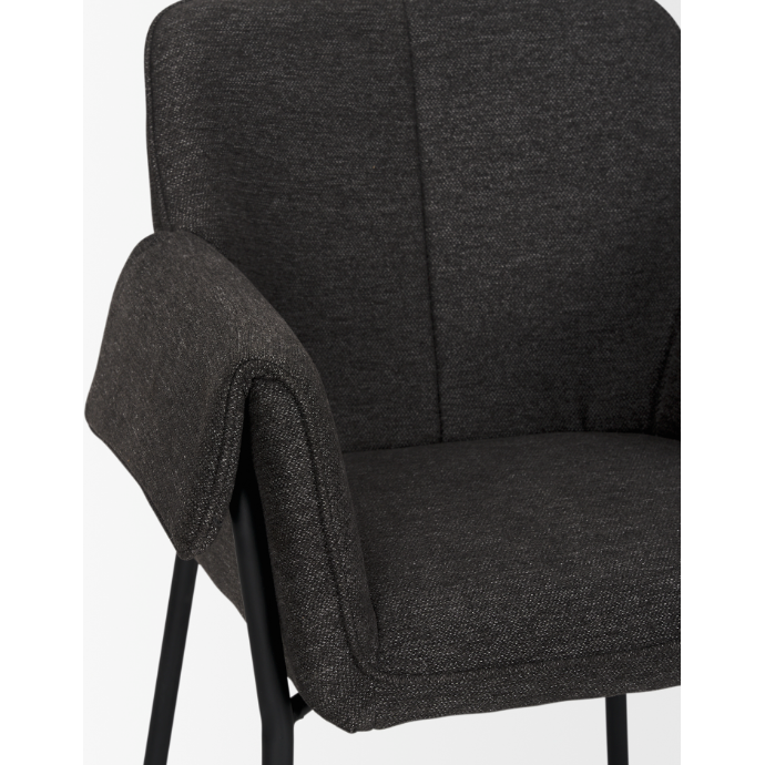 Brently Dining Chair - Grey Fabric