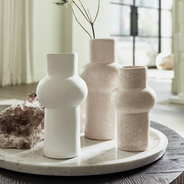 Natural Paper Mache Vase - Large