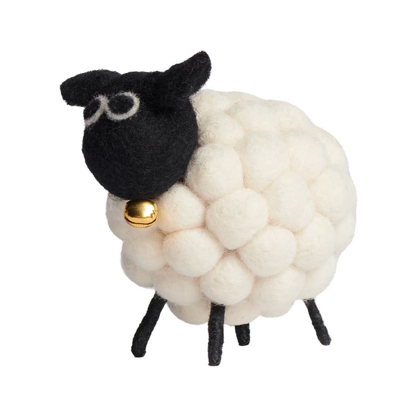 MODWOOL Felt Ball 3.5" Sheep Decor