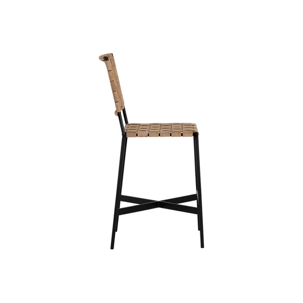 Omari Counter Stool in Sueded Light Tan