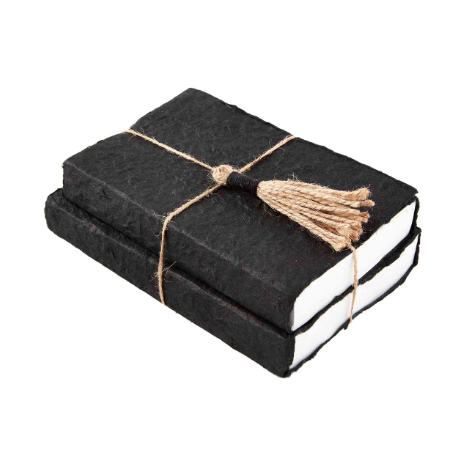 Black Covered Book Stack