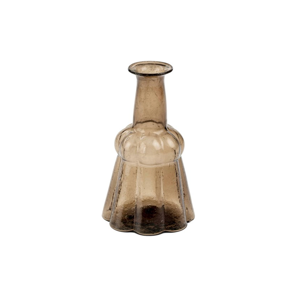 Recycled Glass Bottle Vase - Brown