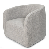 Evita Swivel Chair - Grey Boucle