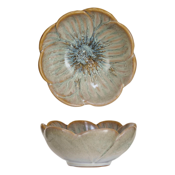 Stoneware Flower Shape Bowl