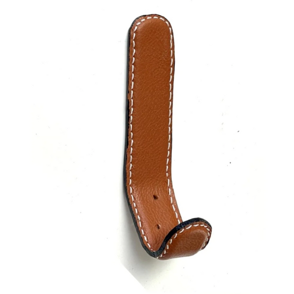 Leather and Aluminum Hook in Caramel