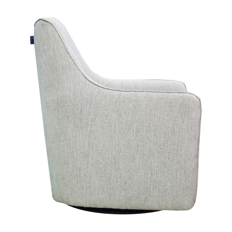 Kenneth Swivel Chair in Woven Linen