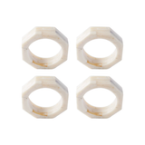 Octagon Shaped Napkin Rings - Set of 4