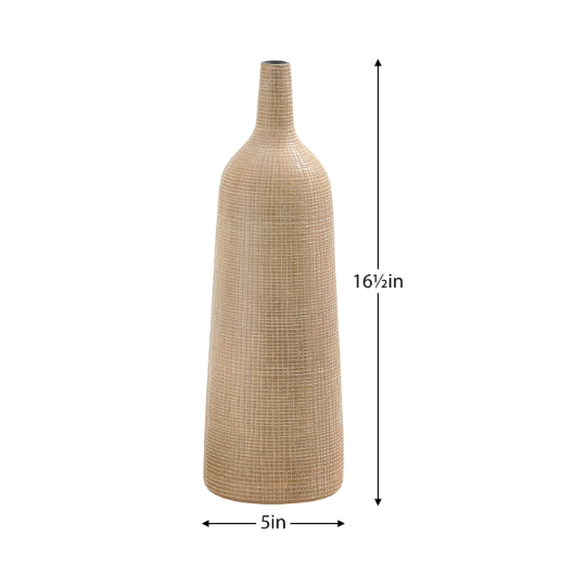 Aldus Vase in Light Brown 16.5"