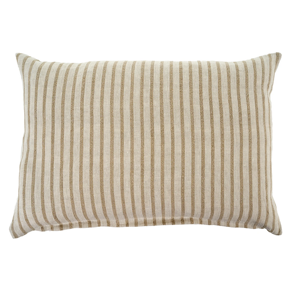 Pinstripe Linen Cushion - Natural