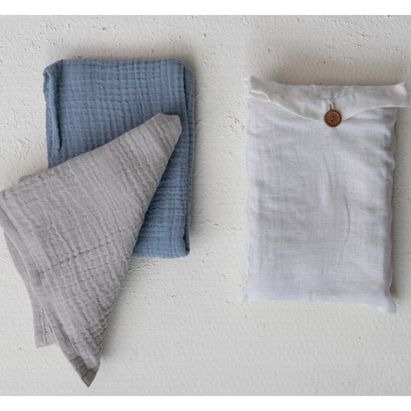 Tea Towels In A Bag, Charcoal &amp; Taupe