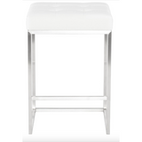 Chi Counter Stool, Brushed Stainless Base 25"