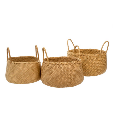 Sable Seagrass Baskets Set of 3