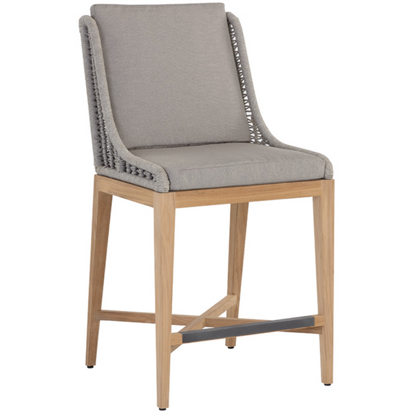 Sorrento Outdoor Counter Stool in Palazzo Taupe