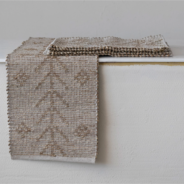 Hand-Woven Seagrass &amp; Cotton Table Runner