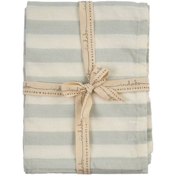 Gingham Stripe Linen Tea Towels, Set of 2