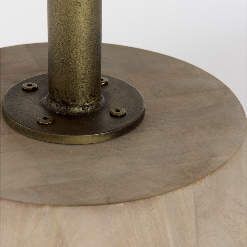 Maxwell Pedestal Coffee Table in Light Wood