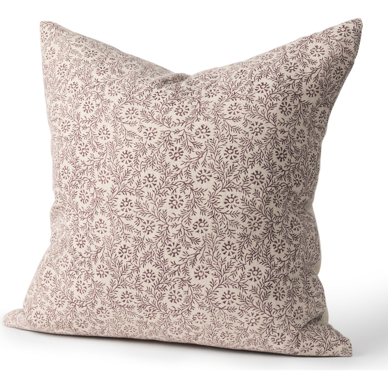 Jayne Cushion - Beige and Merlot