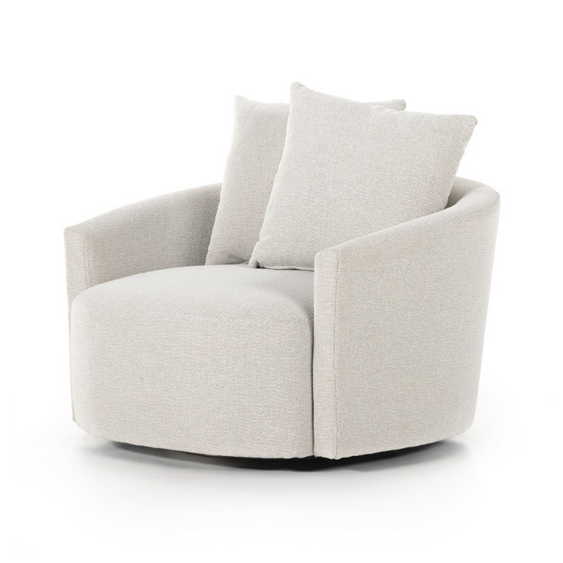 Chloe Swivel Chair in Delta Bisque