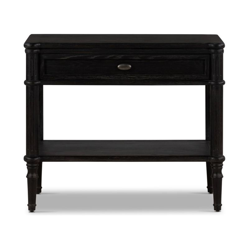 Toulouse Nightstand in Distressed Black