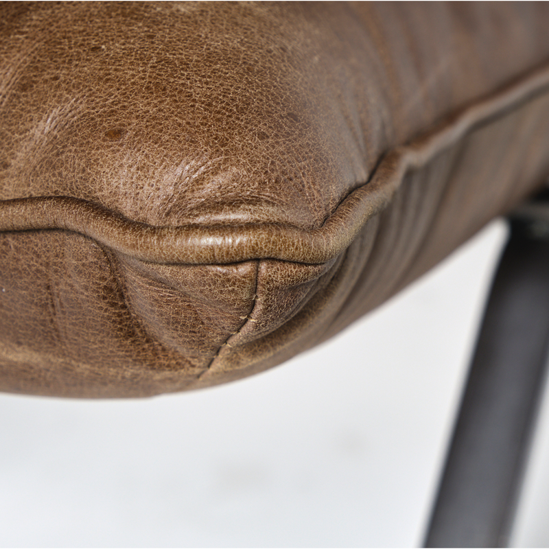 Flavelle Accent Chair in Brown Leather