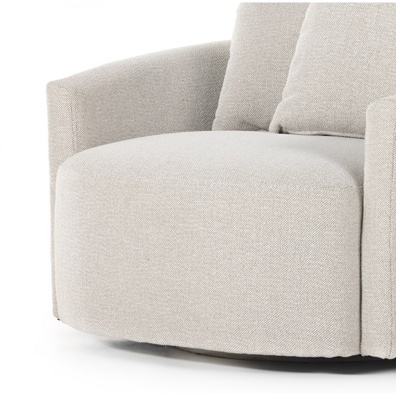 Chloe Swivel Chair in Delta Bisque