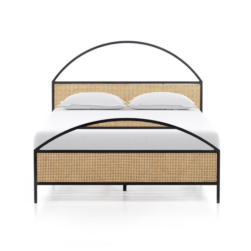 Natalia Bed King in Natural Circle Cane