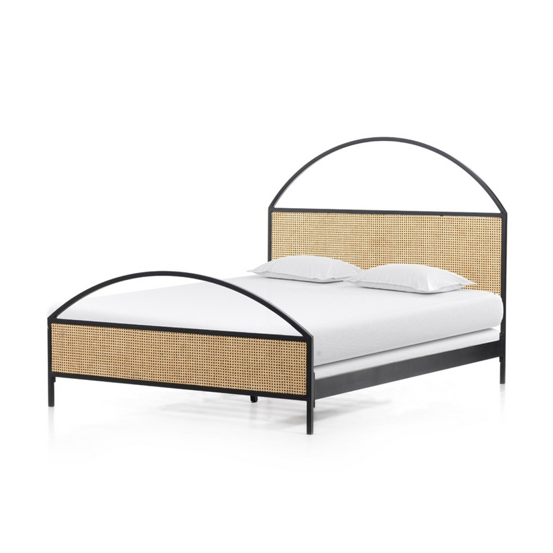 Natalia Bed King in Natural Circle Cane