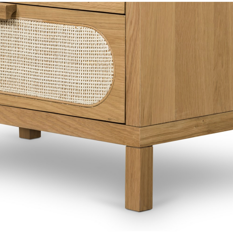 Allegra 5 Drawer Dresser in Natural Cane
