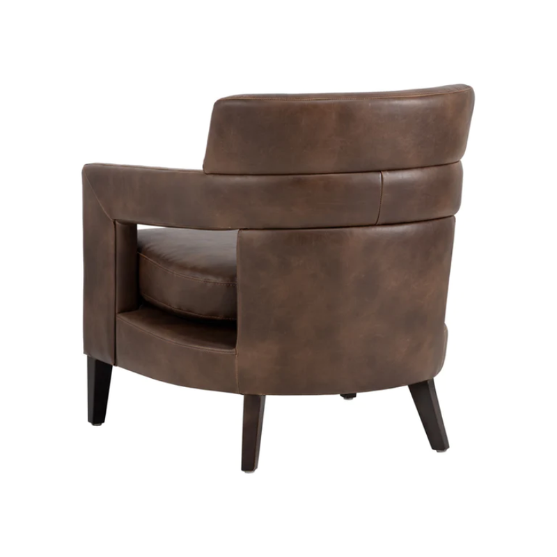 Bloor Lounge Chair in Havana Dark Brown