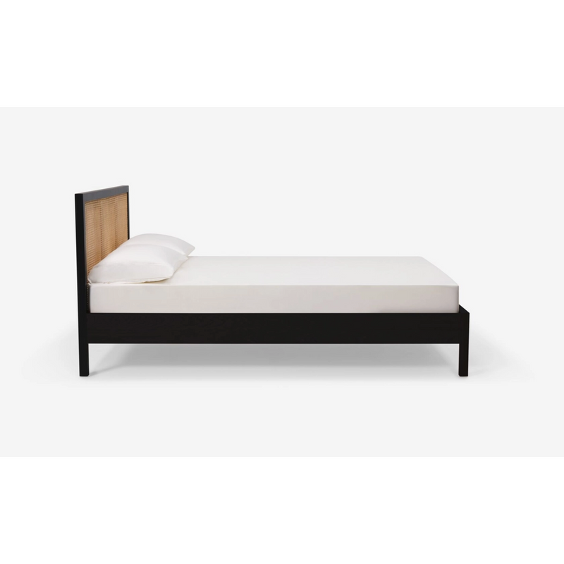 Marcel Cane Bed King in Black Oak