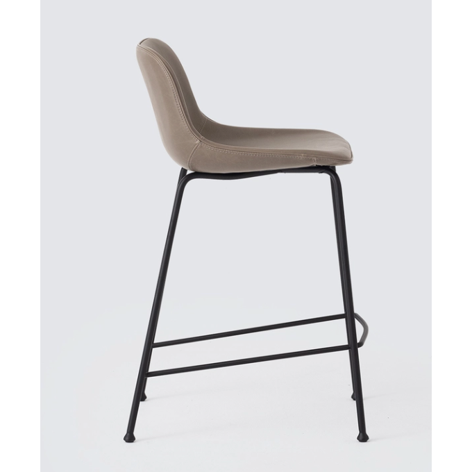 Oles Stool - Grey Synthetic Leather