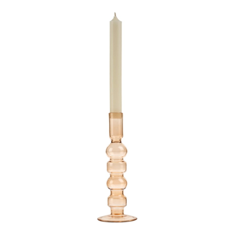 Glass Candle Stick Champagne