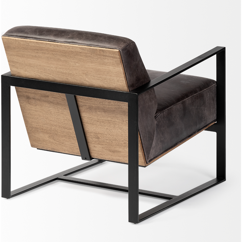 Stamford Accent Chair - Black Leather