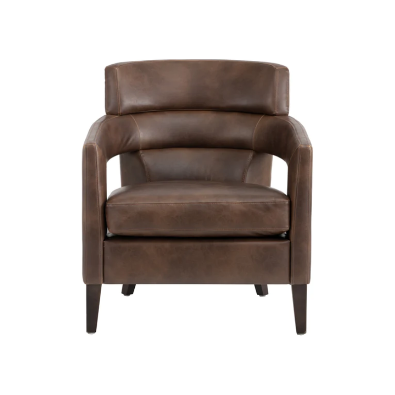 Bloor Lounge Chair in Havana Dark Brown