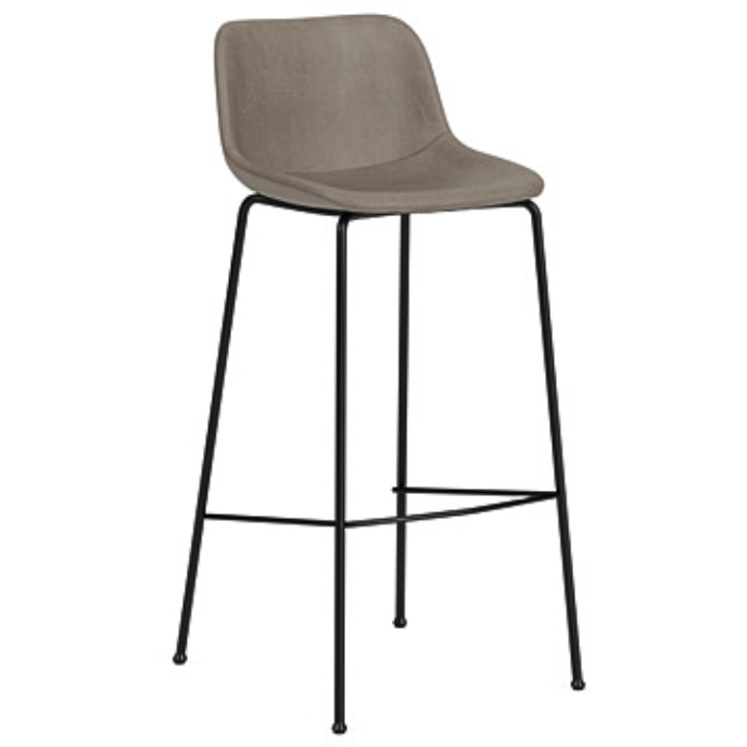 Oles Stool - Grey Synthetic Leather