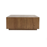 Layne Square Coffee Table with Casters Light Brown