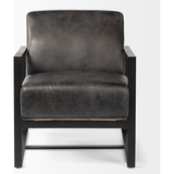 Stamford Accent Chair - Black Leather