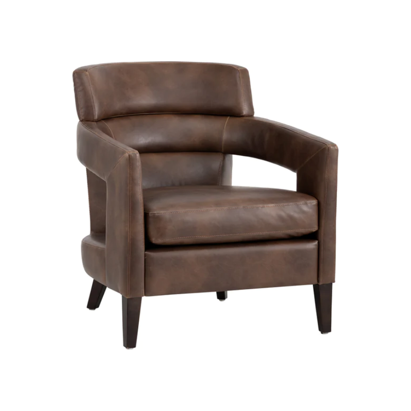 Bloor Lounge Chair in Havana Dark Brown