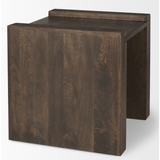 Athelia Dark Brown Wood Accent Table