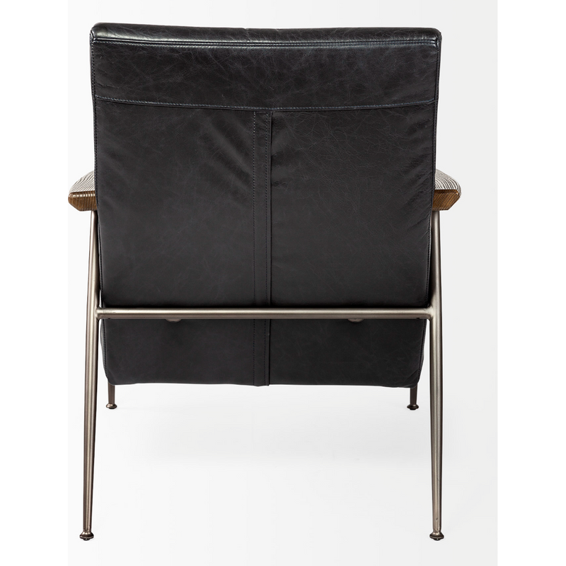 Grosjean Accent Chair - Black Leather