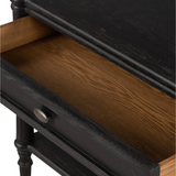 Toulouse Nightstand in Distressed Black